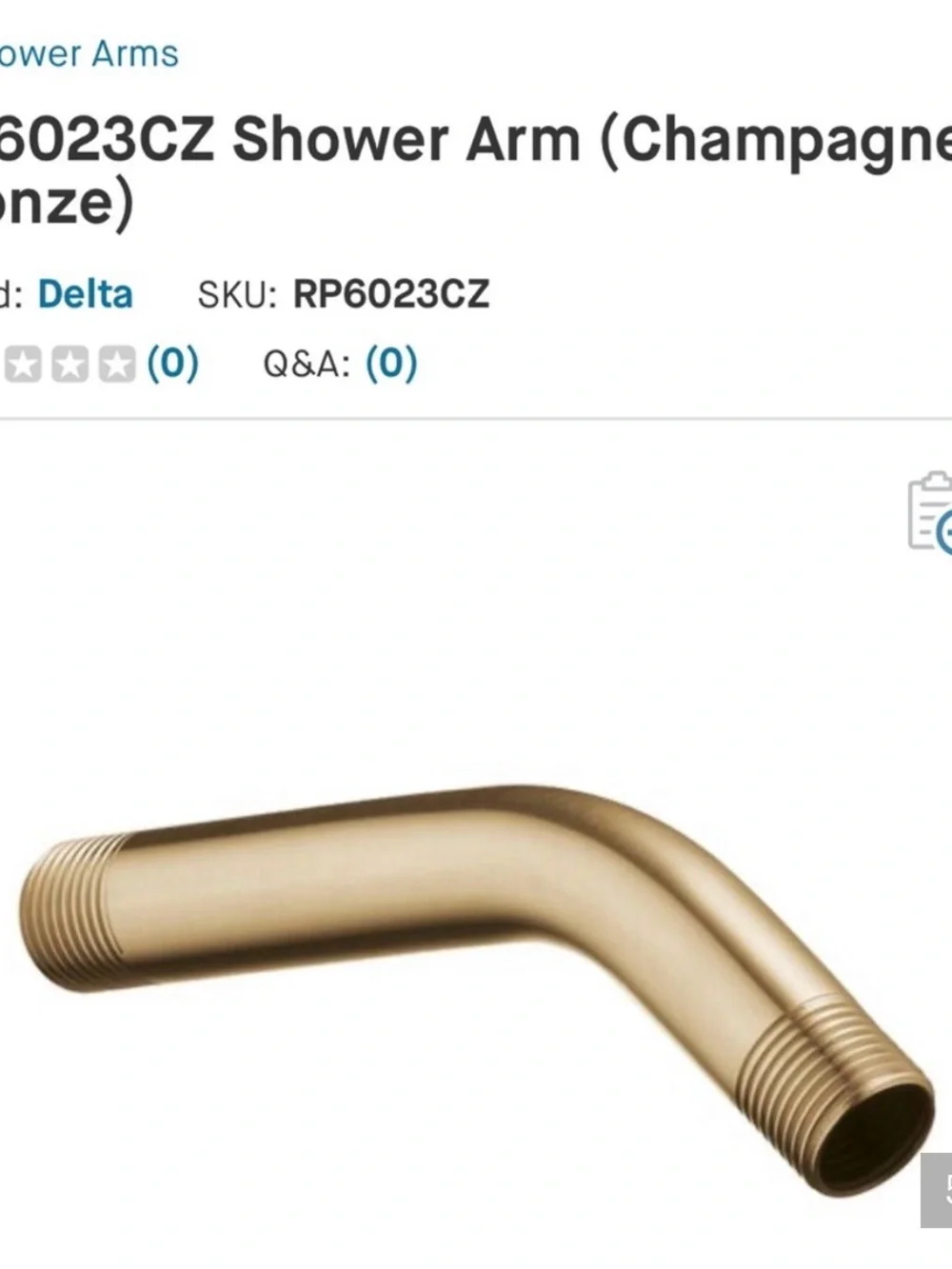 Delta Brushed Bronze Round Shower Head - Bronze Finish